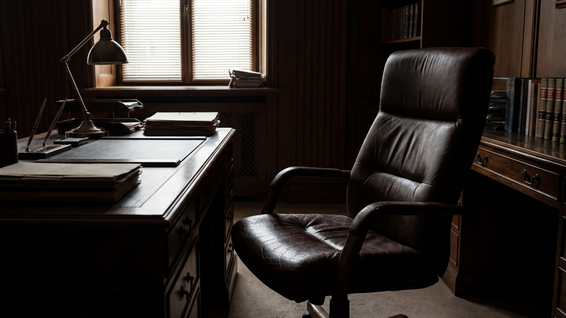 Empty executive chair